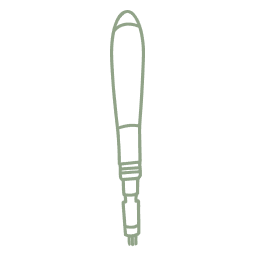 Green line art precision screwdriver on black